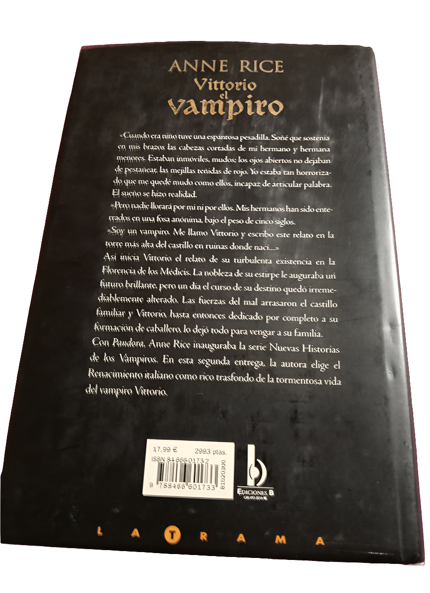 Vittorio el vampiro. Anne Rice